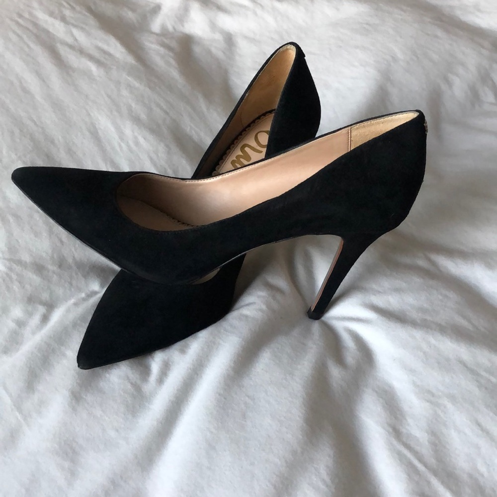 Black Suede Stilettos Pumps Heels